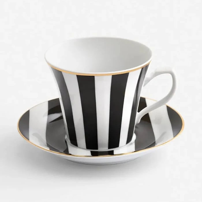 Чаша и чинийка La Mania Stripes 200 ml
