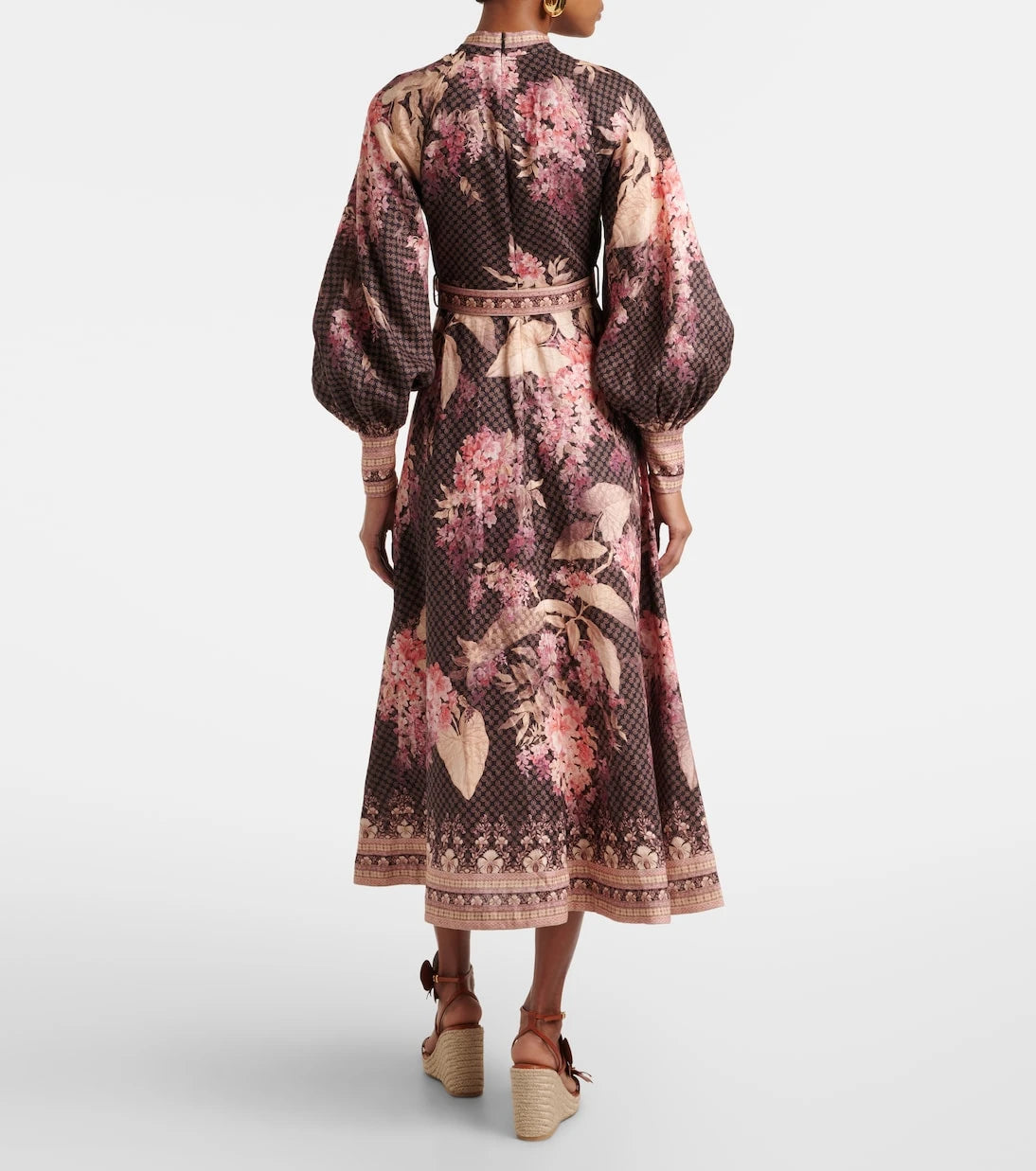 Zimmermann - Illuminate floral linen midi dress