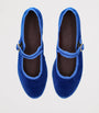 Flabelus Blue Velvet Oe Mary Janes