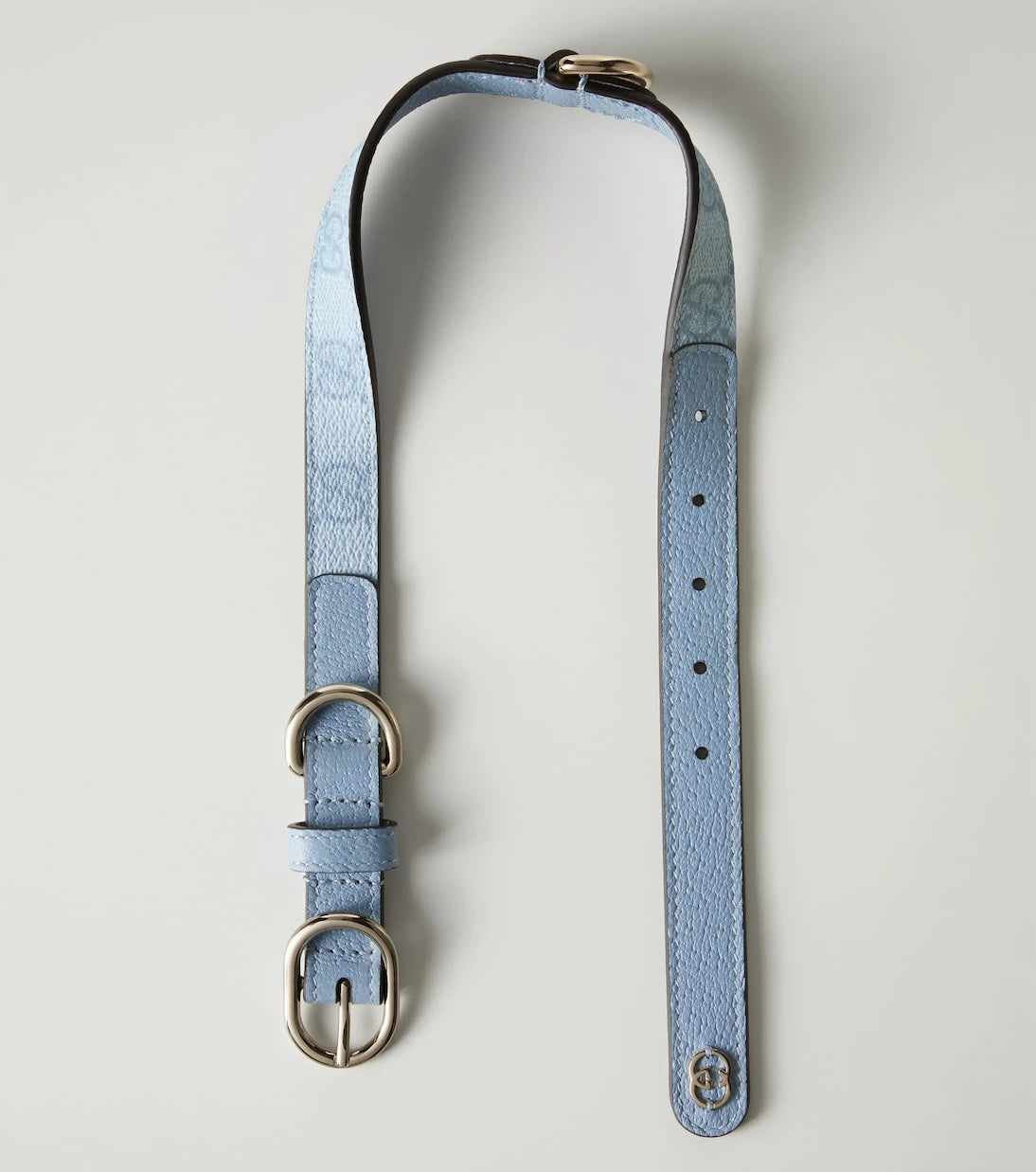 Gucci - GG leather-trimmed dog collar