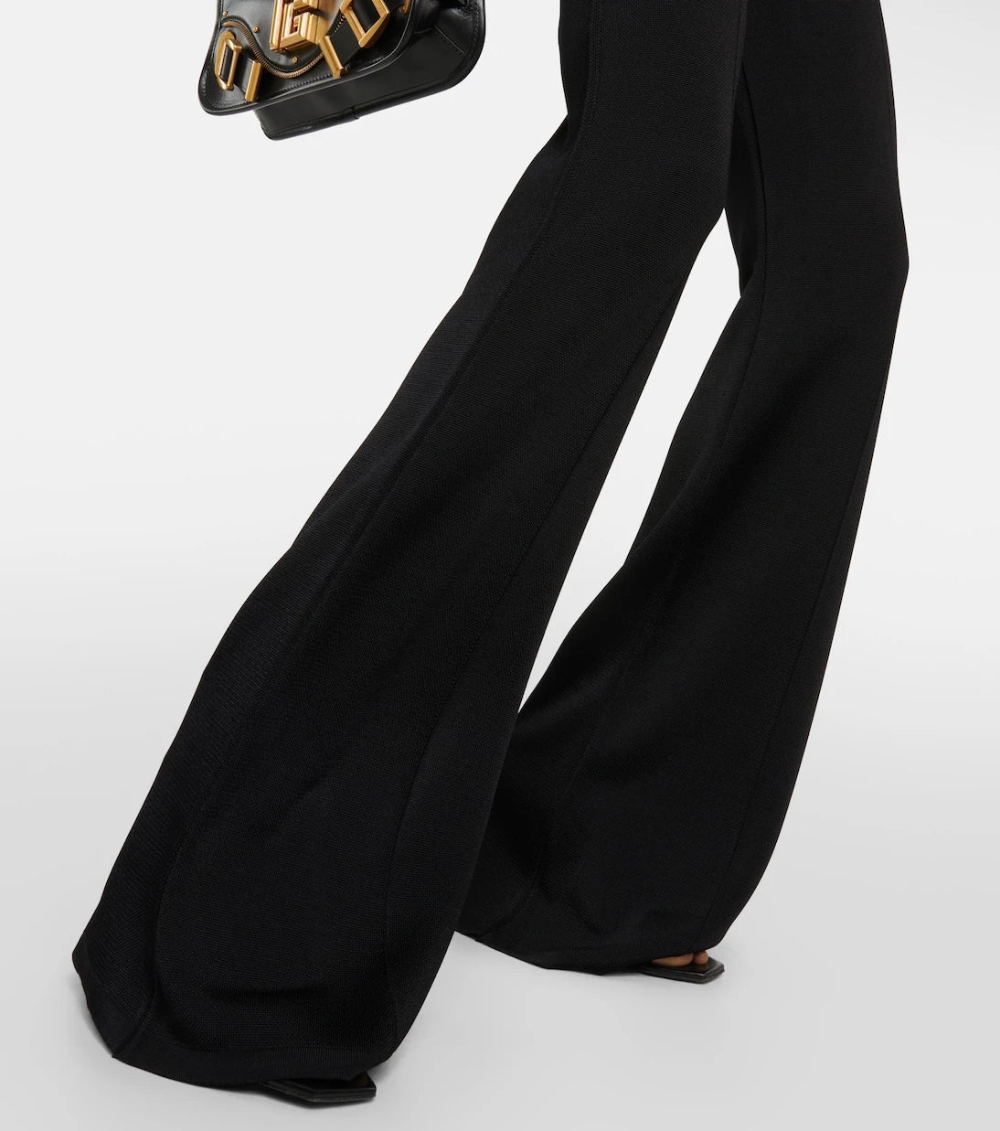 Balmain - High-rise flared knit pants