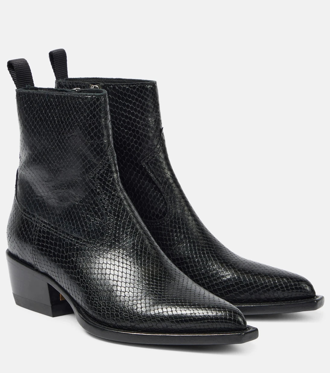 Golden Goose - Debbie snake-effect leather ankle boots