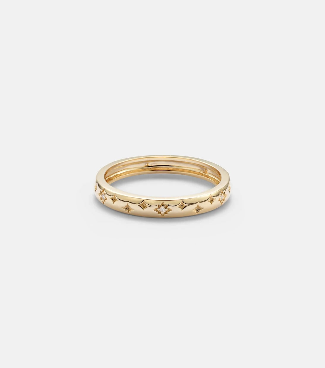 Stone and Strand - Northern Star 14kt gold ring with diamonds