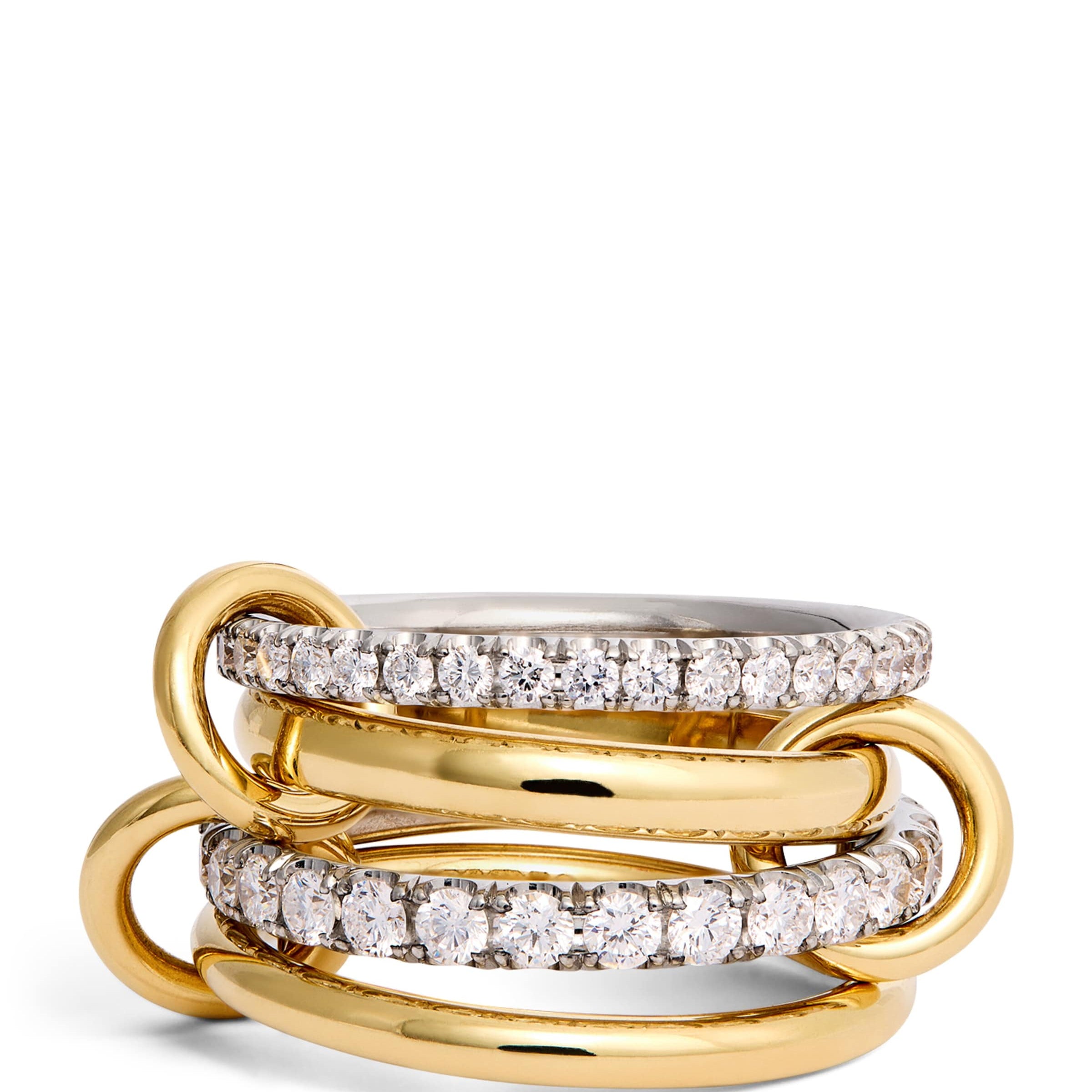 Mixed Gold and Diamond Halley Ring