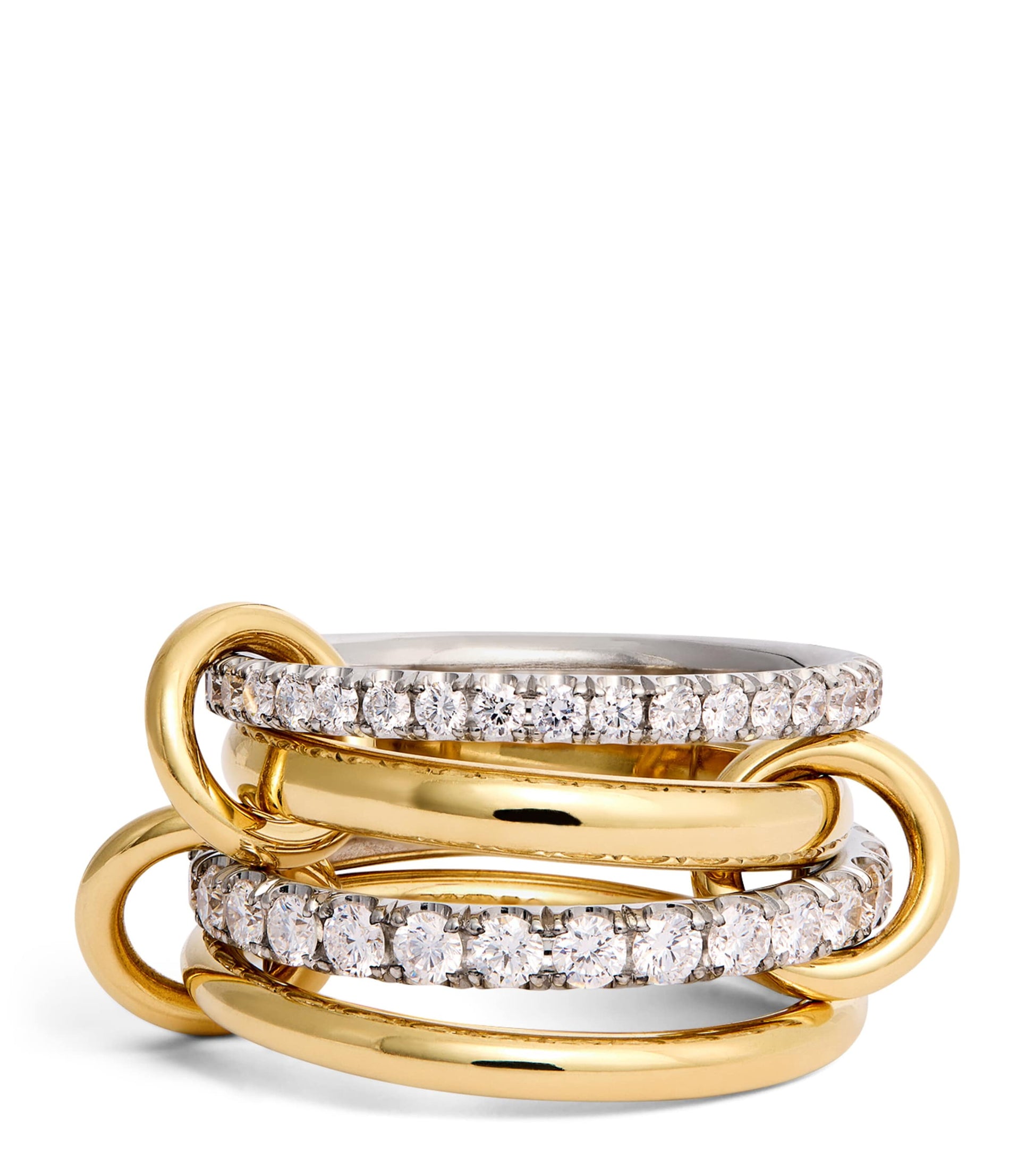 Mixed Gold and Diamond Halley Ring