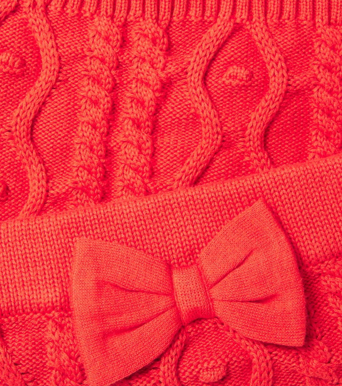 Mini Rodini - Bow-detail knitted cotton skirt