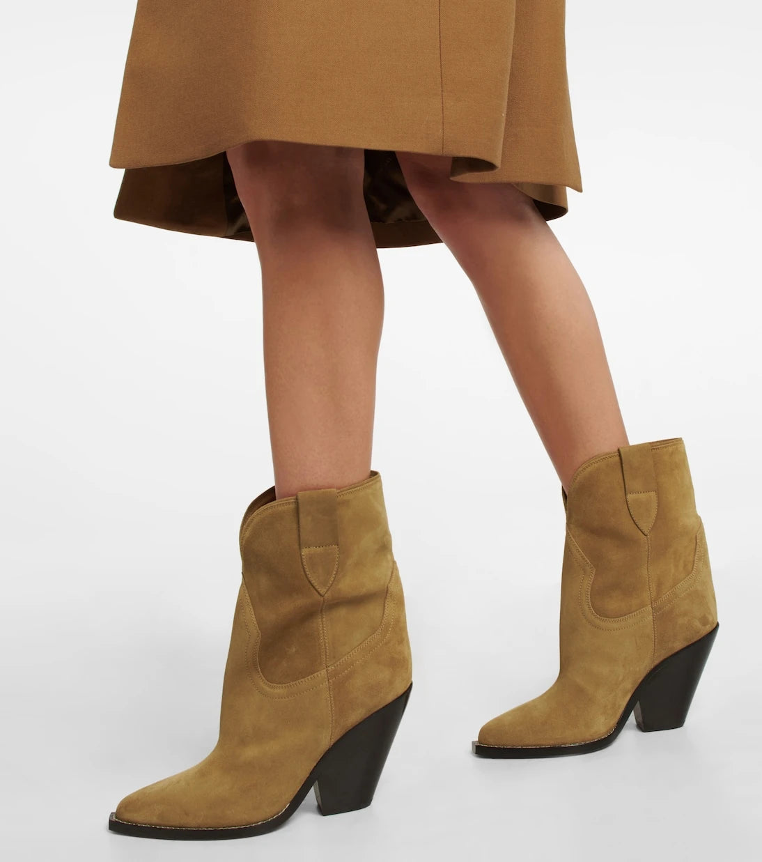 Isabel Marant - Leyane suede mid-calf cowboy boots