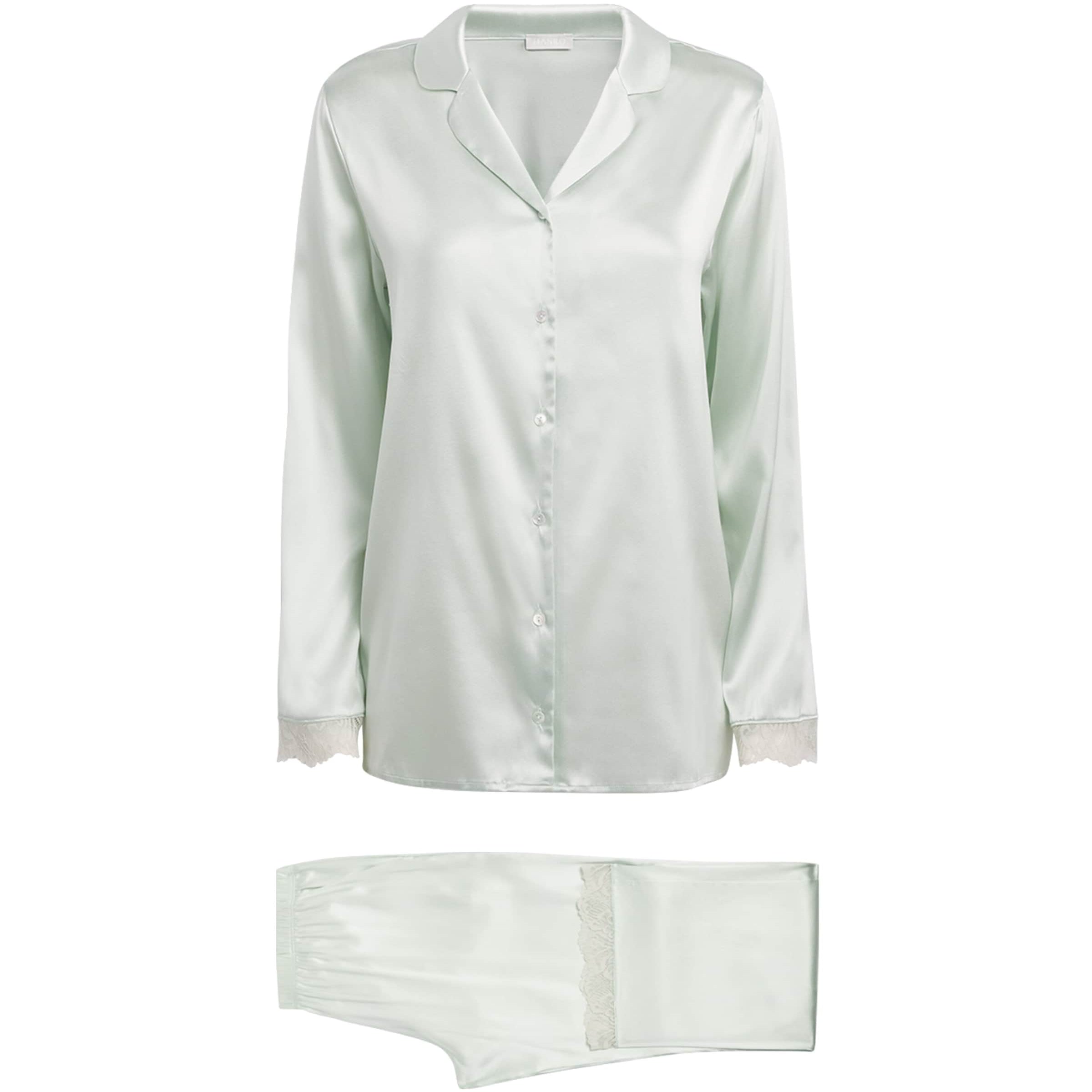 Hanro Green Stretch Silk Pyjama Set