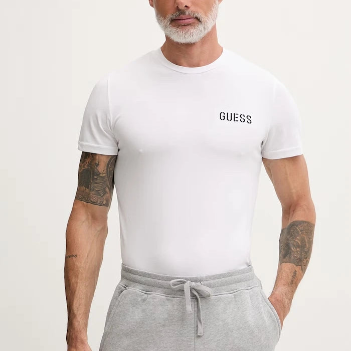 Guess Erkek Pamuk ve Elastanlı Tişört ANDREW