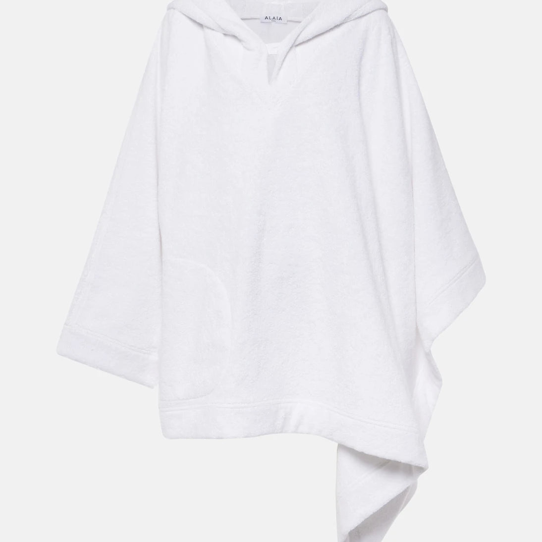 Alaïa - Cropped cotton terry hoodie