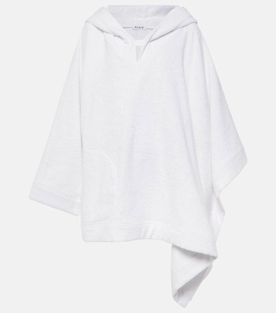Alaïa - Cropped cotton terry hoodie
