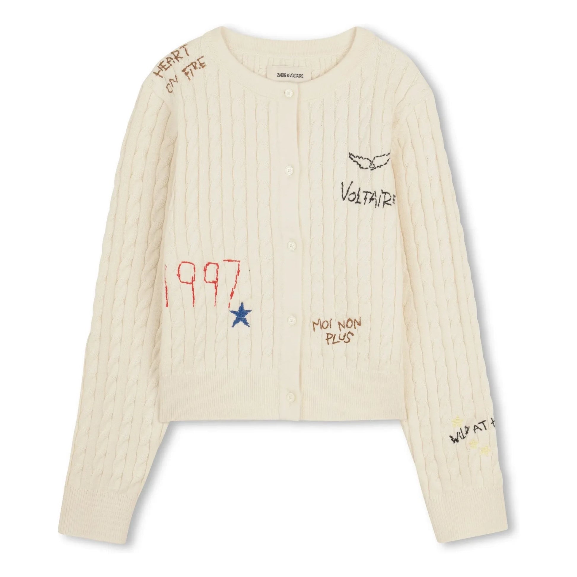 Zadig & Voltaire - Tag Twisted Cardigan | Ecru