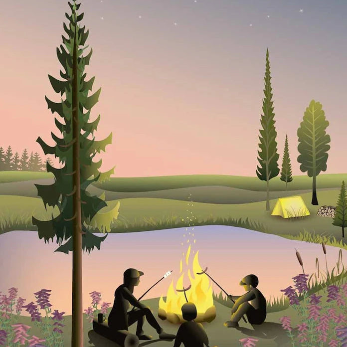 Vissevasse Постер Campfire 50x70 cm