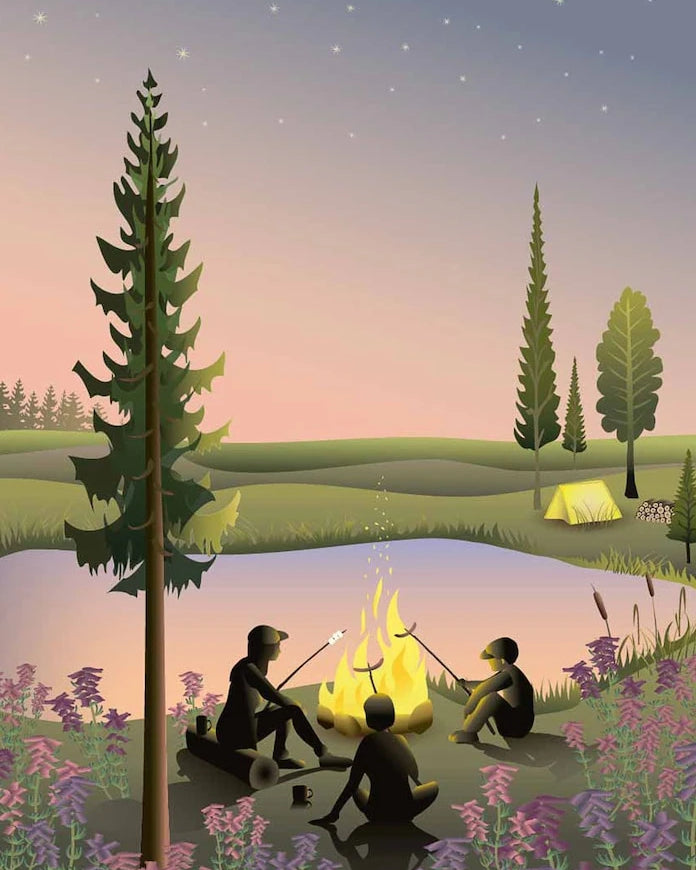 Vissevasse Постер Campfire 50x70 cm