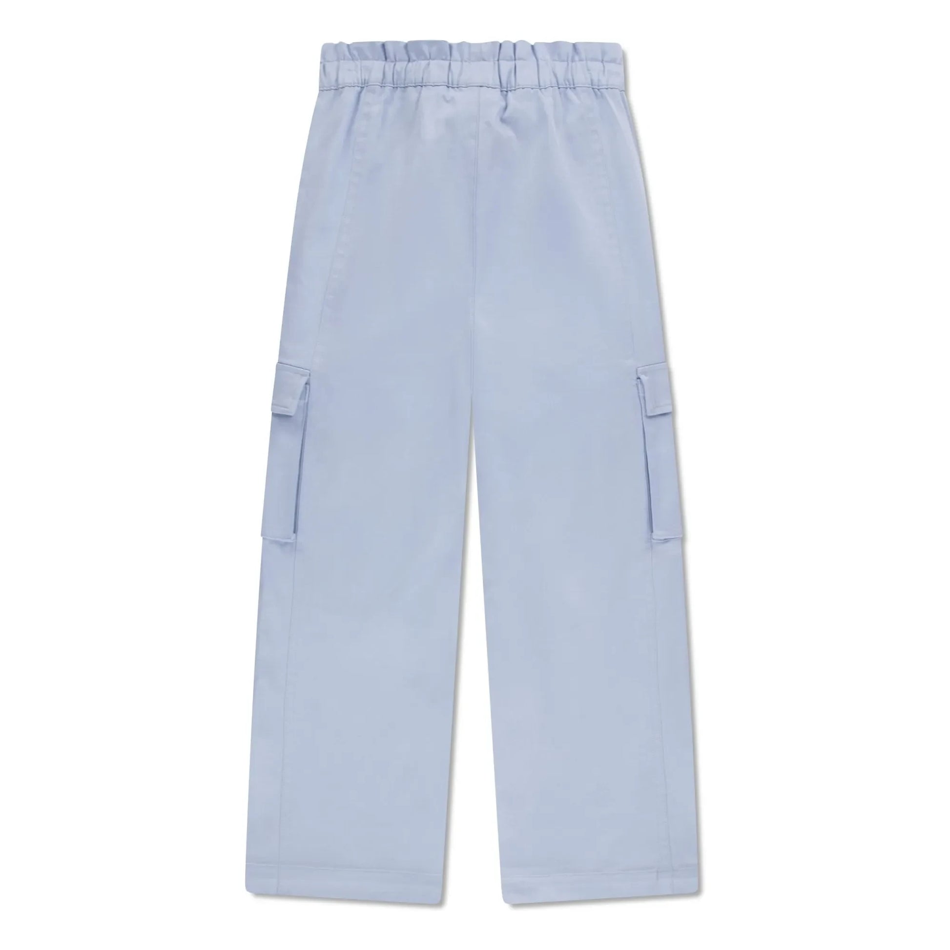 Lacoste - Elasticated Waist Organic Cotton Cargo Pants | Light Blue