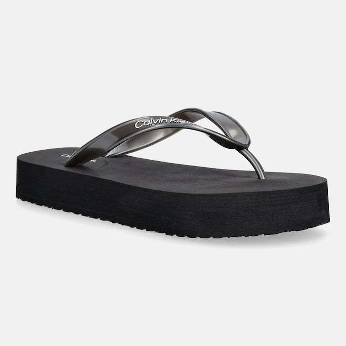 Calvin Klein джапанки дамски FLATFORM FLIP FLOP MET TPU
