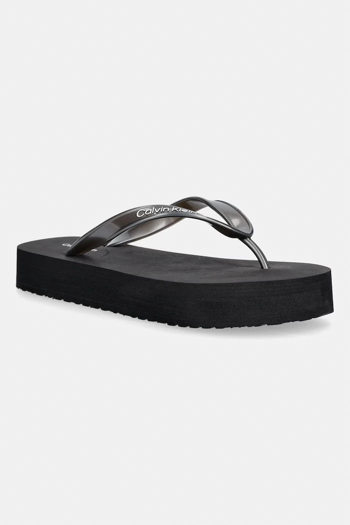 Calvin Klein джапанки дамски FLATFORM FLIP FLOP MET TPU