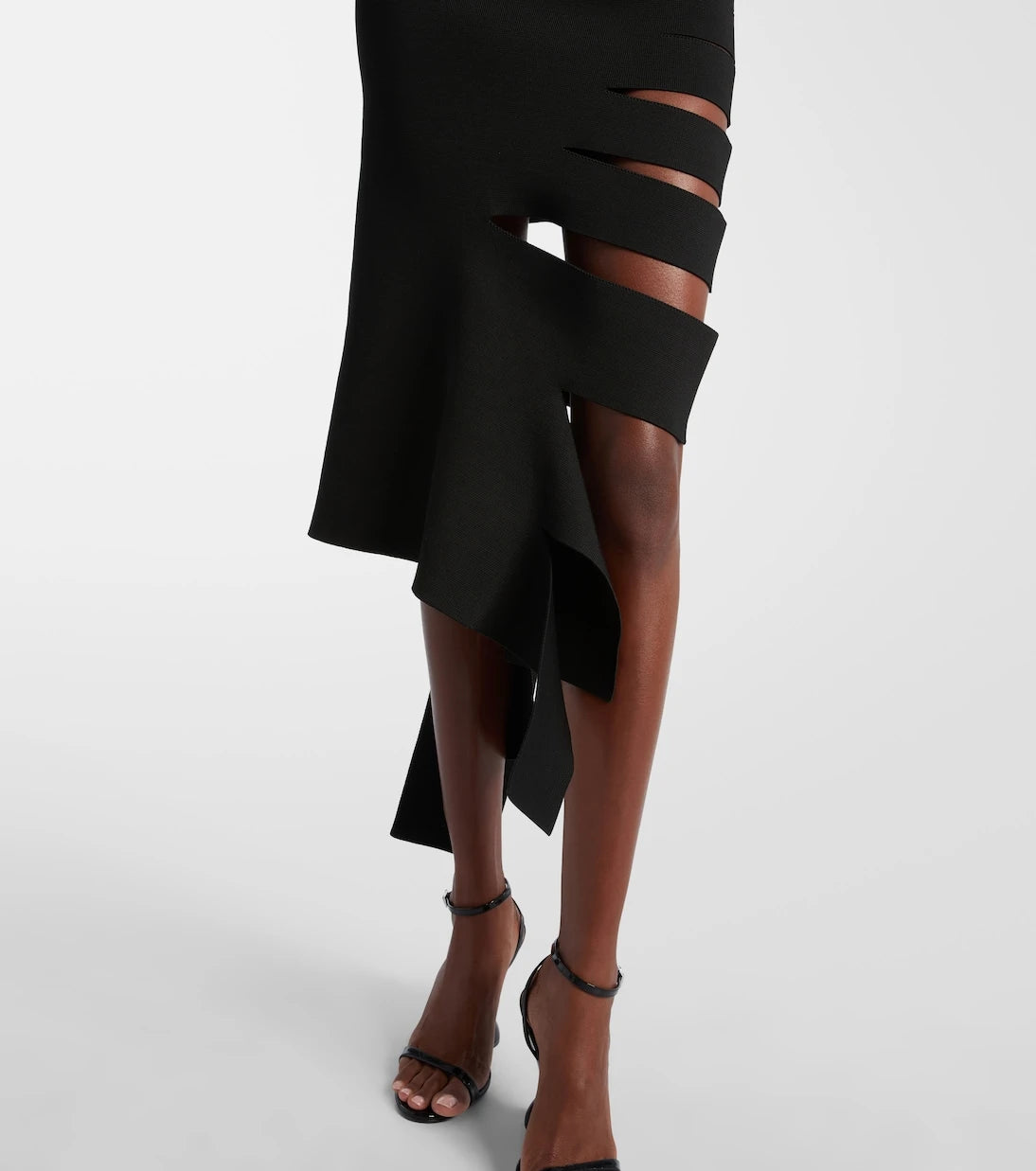 Mugler - Cut-out midi skirt