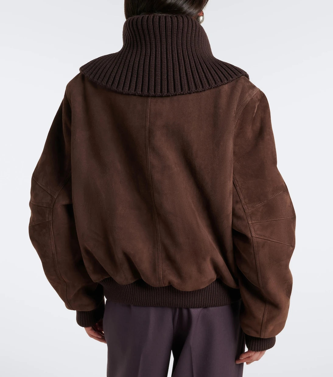 The Attico - Oversized suede bomber jacket