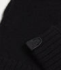 Cashmere Leather-Detail Gloves
