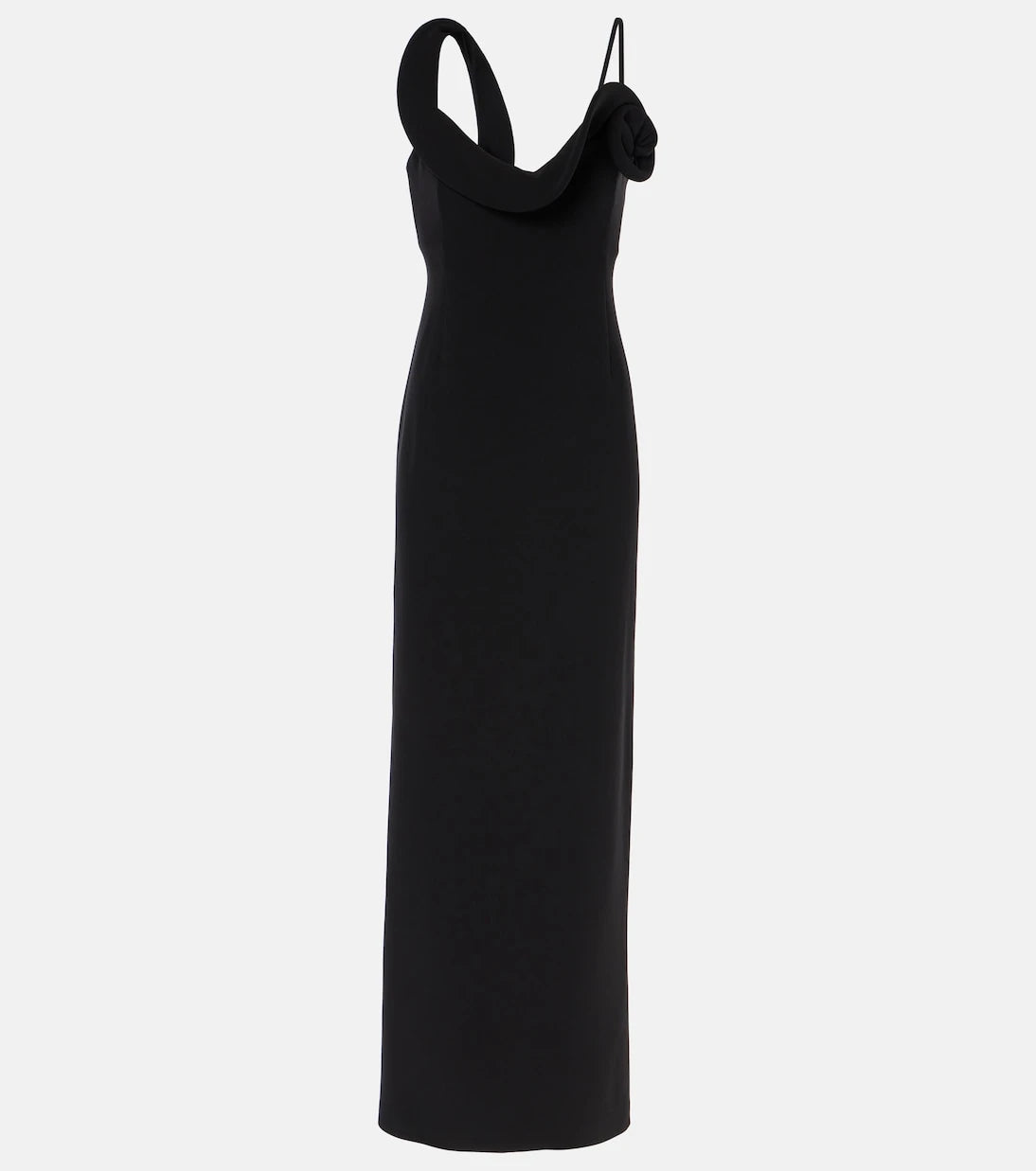 Magda Butrym - Floral-appliqué wool-blend gown