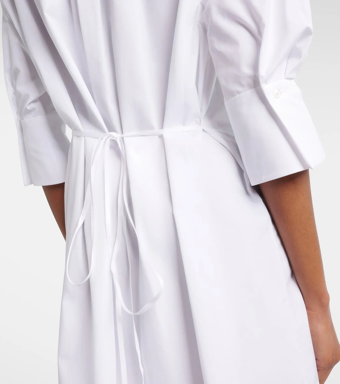 Erdem - Embroidered cotton poplin shirt dress