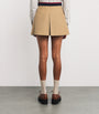 Stretch-Cotton Pleated Mini Skirt