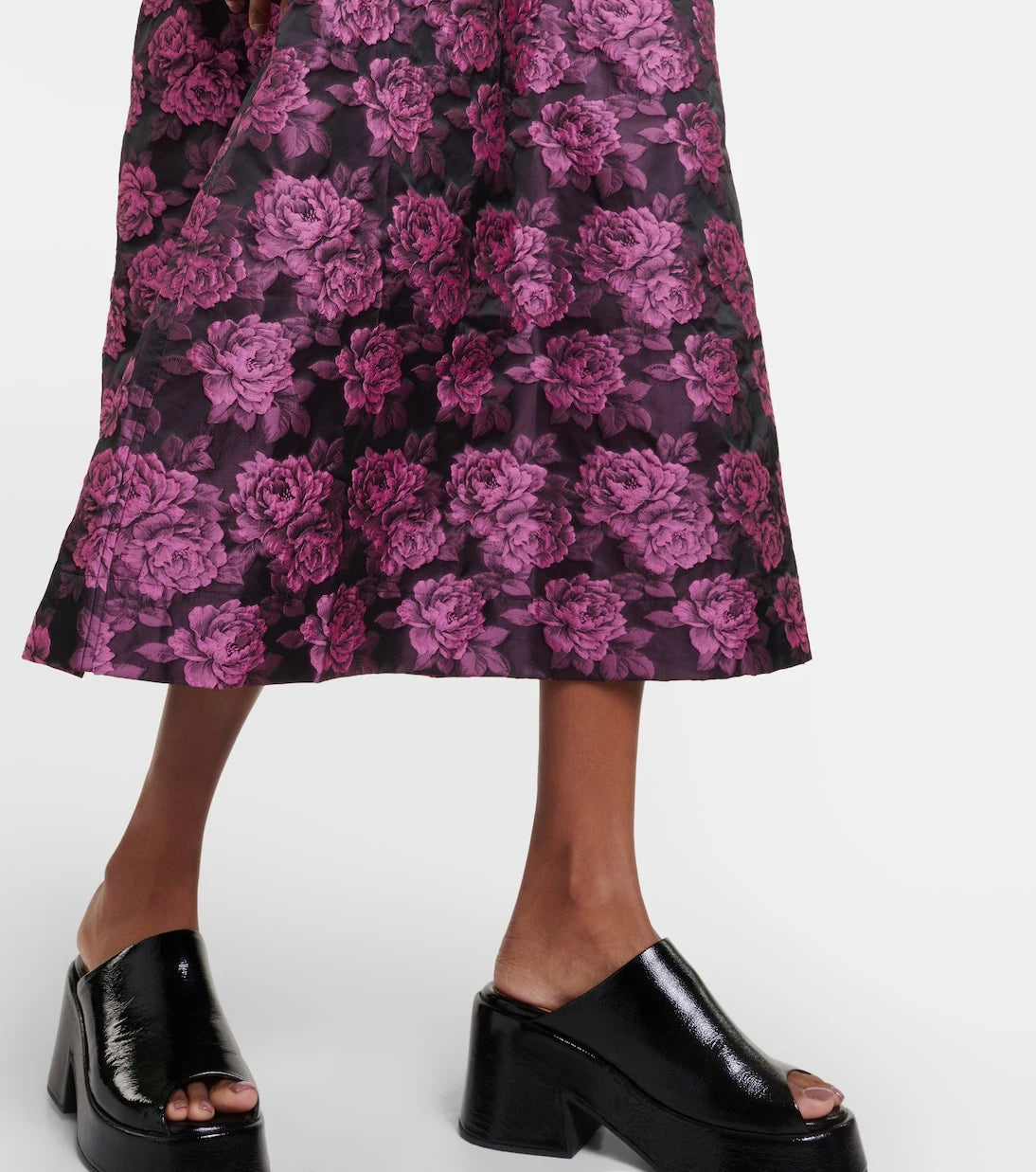 Ganni - Floral jacquard midi dress
