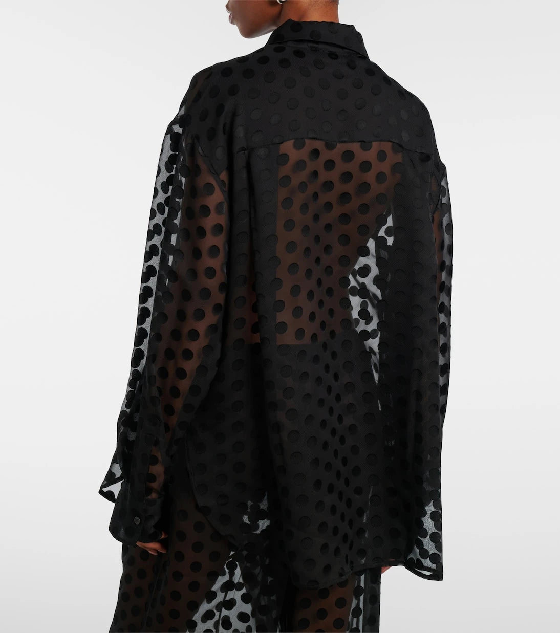 The Frankie Shop - Peri polka-dot sheer shirt