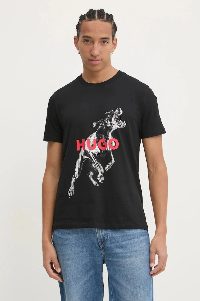 Памучна тениска HUGO Deyladec