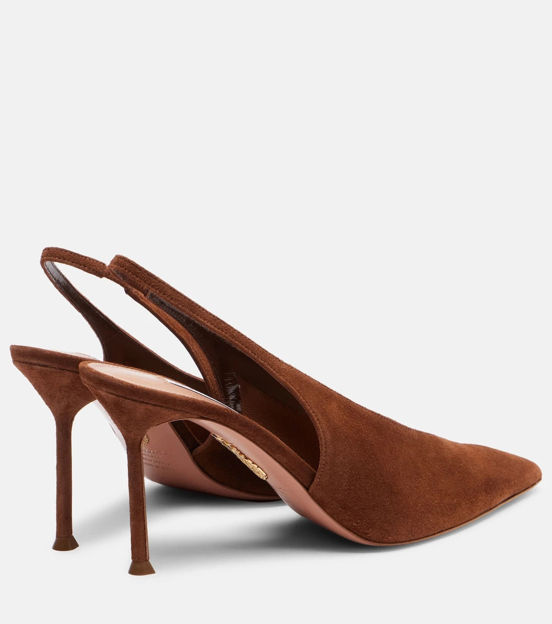 Aquazzura - Voltaire 85 suede slingback pumps