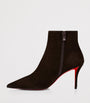 Christian Louboutin Red Miss Z Suede Ankle Boots 80