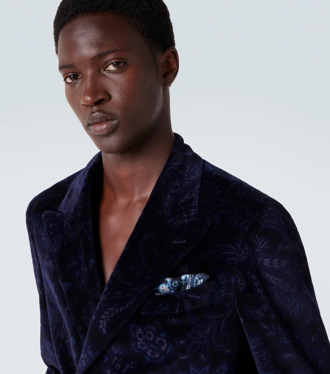 Etro - منديل جيب من التويل الحريري المطبوع