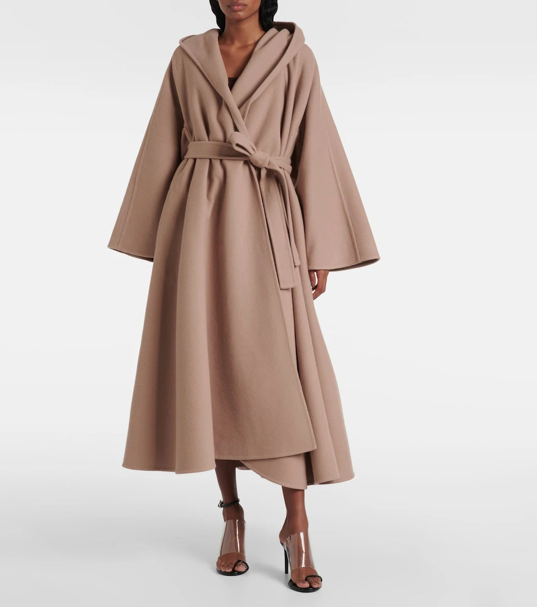 Alaïa - Wool and cashmere wrap coat