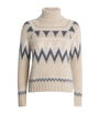 Wool-Blend Jacquard Knit Sweater SABBIA
