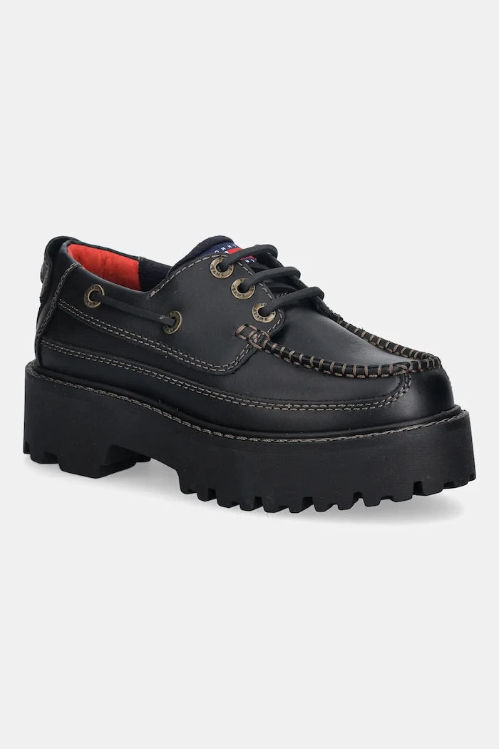 Tommy Jeans ARCHIVE 01 BOAT SHOE LEATHER Deri Ayakkabı