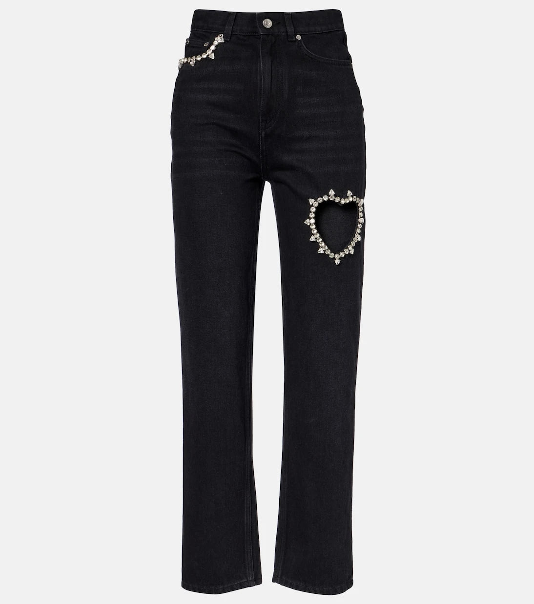 Area - Crystal-embellished straight jeans