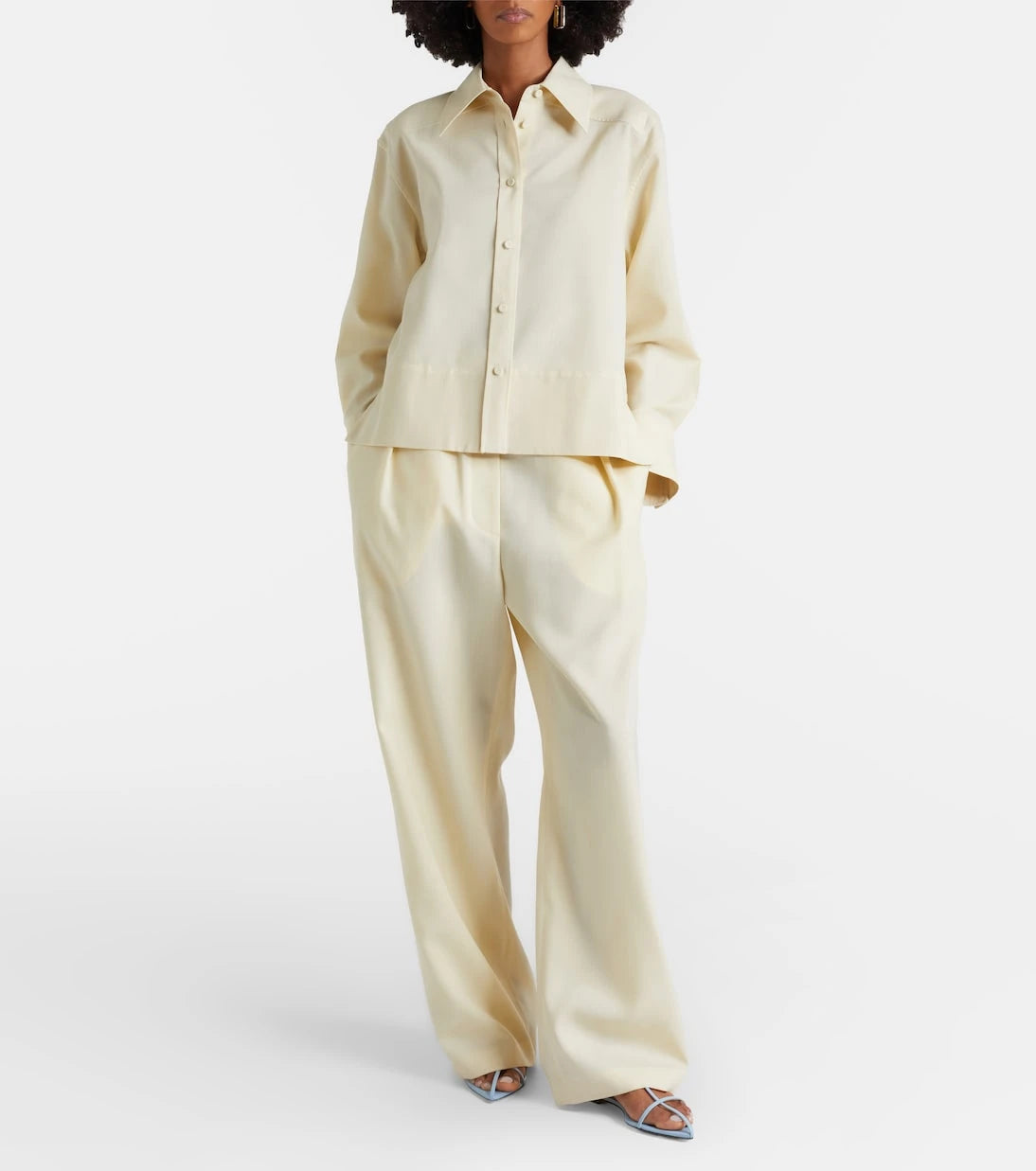 Jil Sander - صندل Cage جلدي