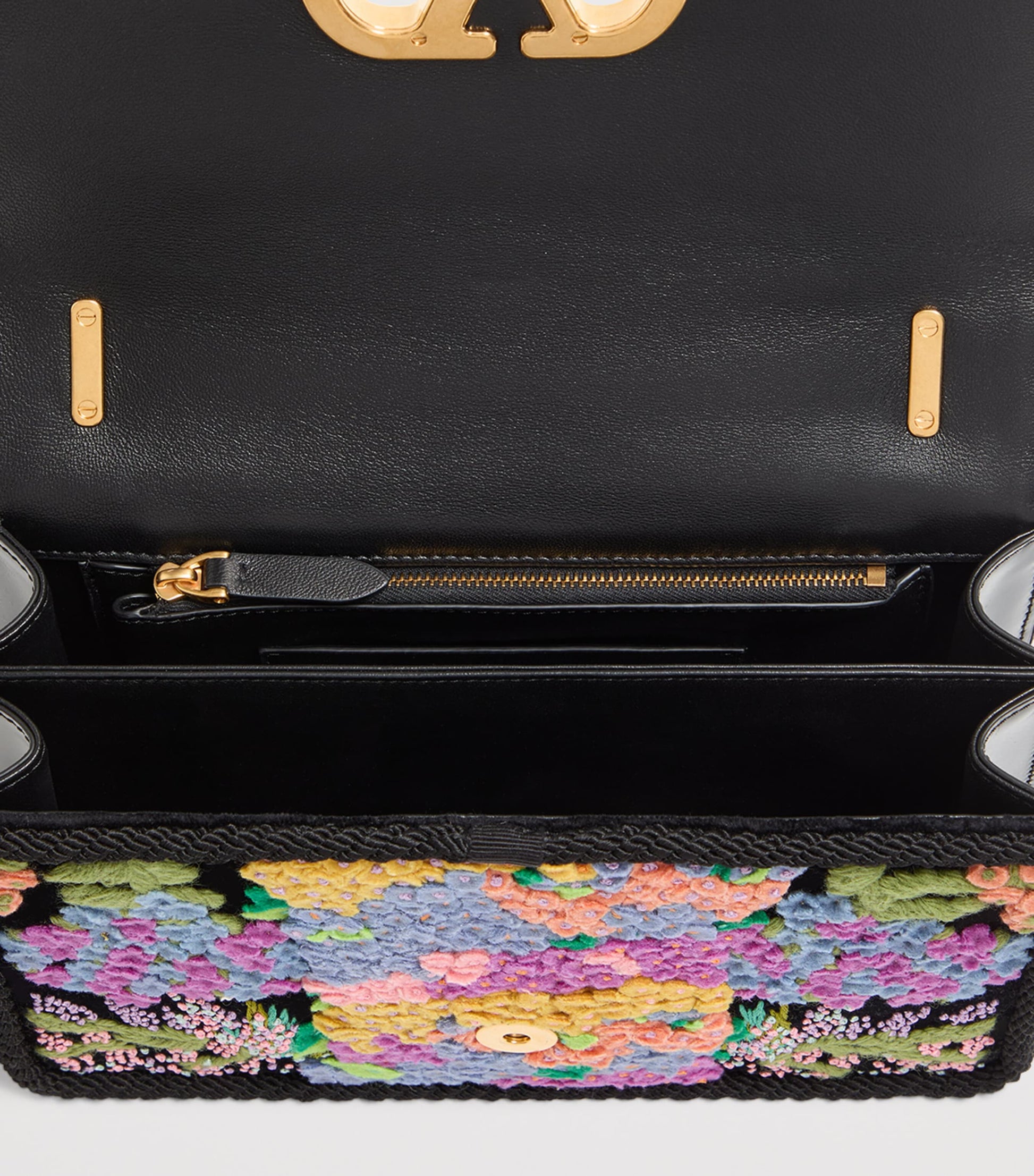 Cotton Embroidered Vain Shoulder Bag