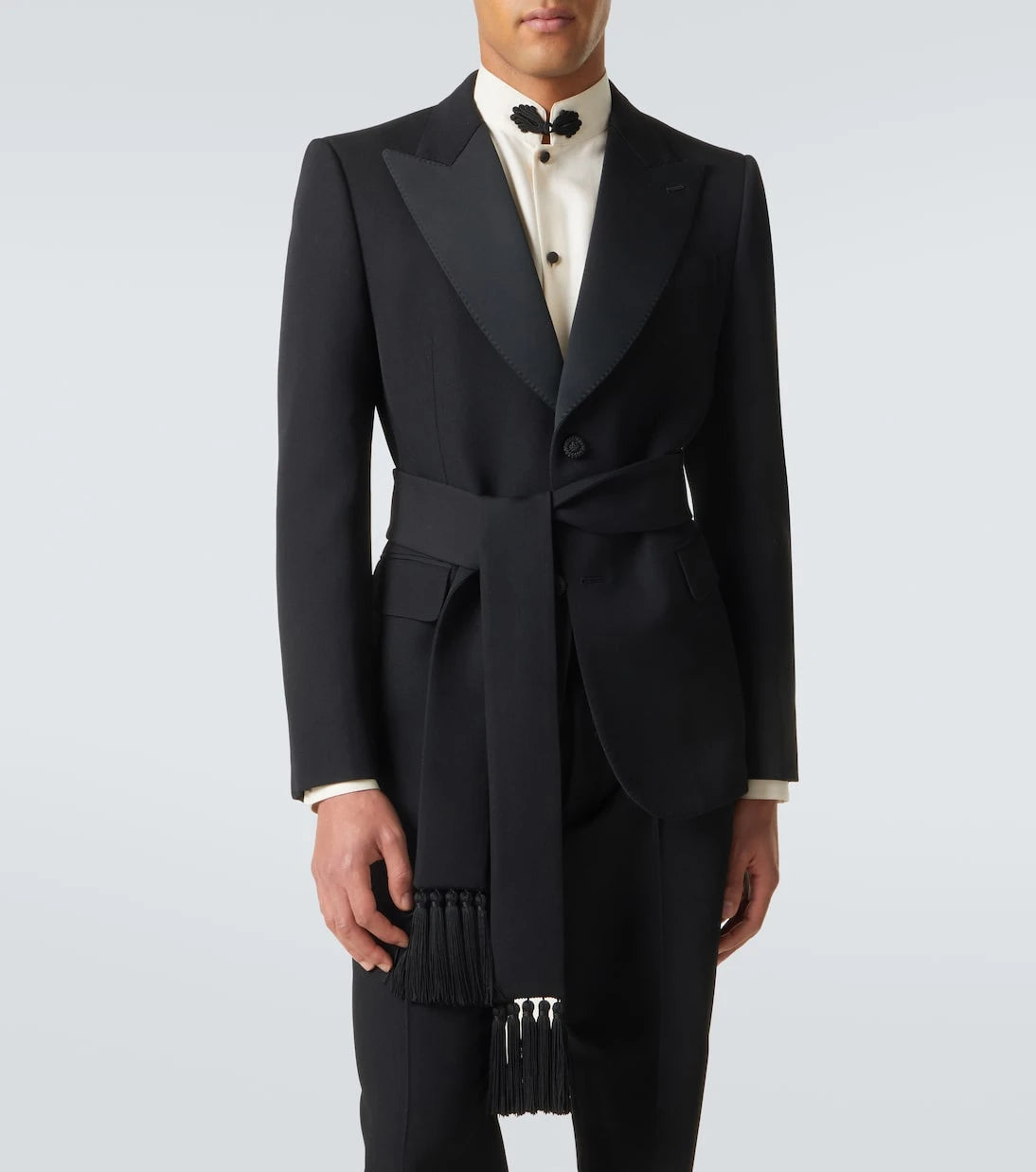 Valentino - Belted virgin wool suit jacket