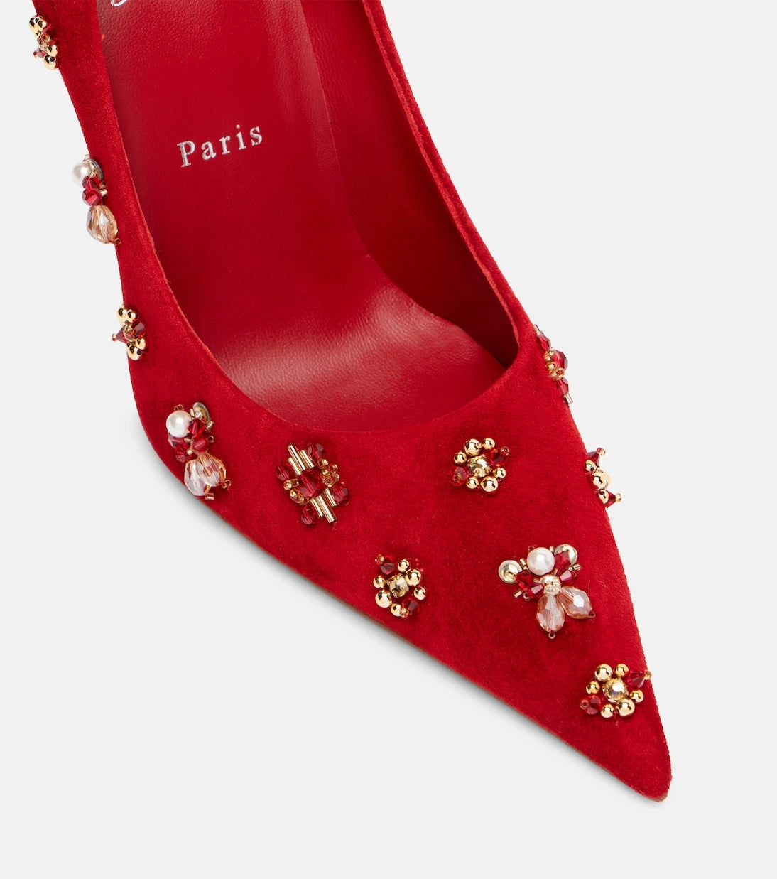 Christian Louboutin - Mix Kate 100 embellished suede pumps