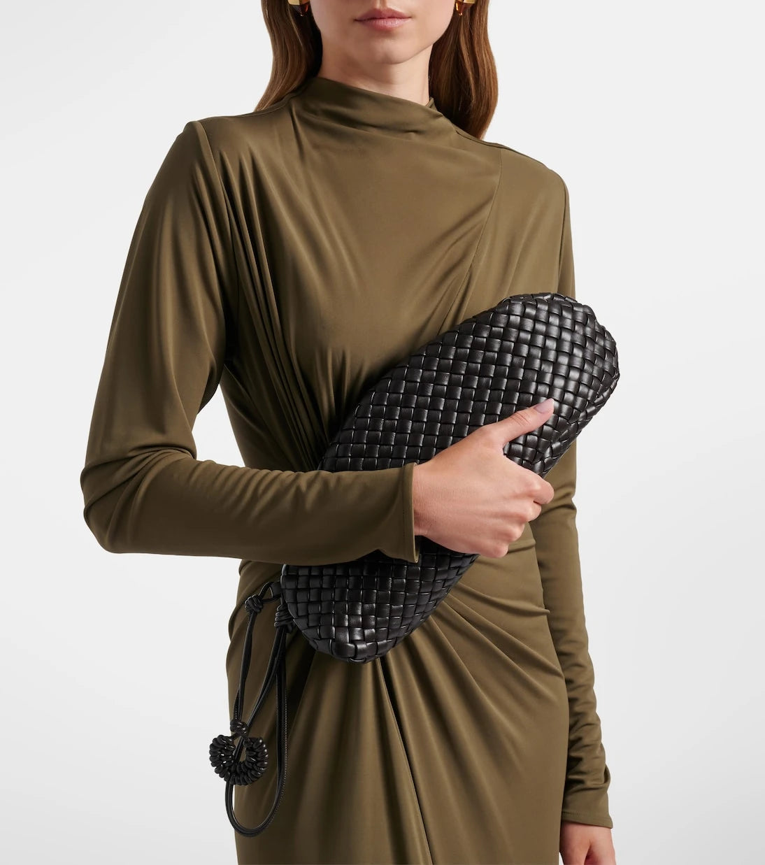 Bottega Veneta - Onda Small Intreccio leather clutch