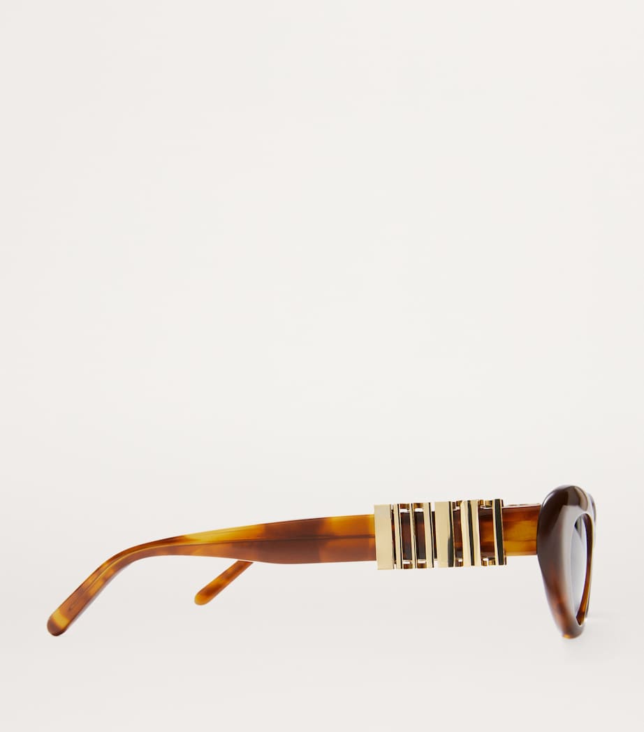 Brown Acetate Cocktail Cat-Eye Sunglasses