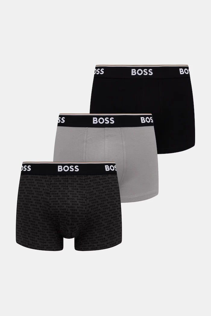 BOSS erkek pamuklu elastan boxer trunk 3P Power Desig 3 adet