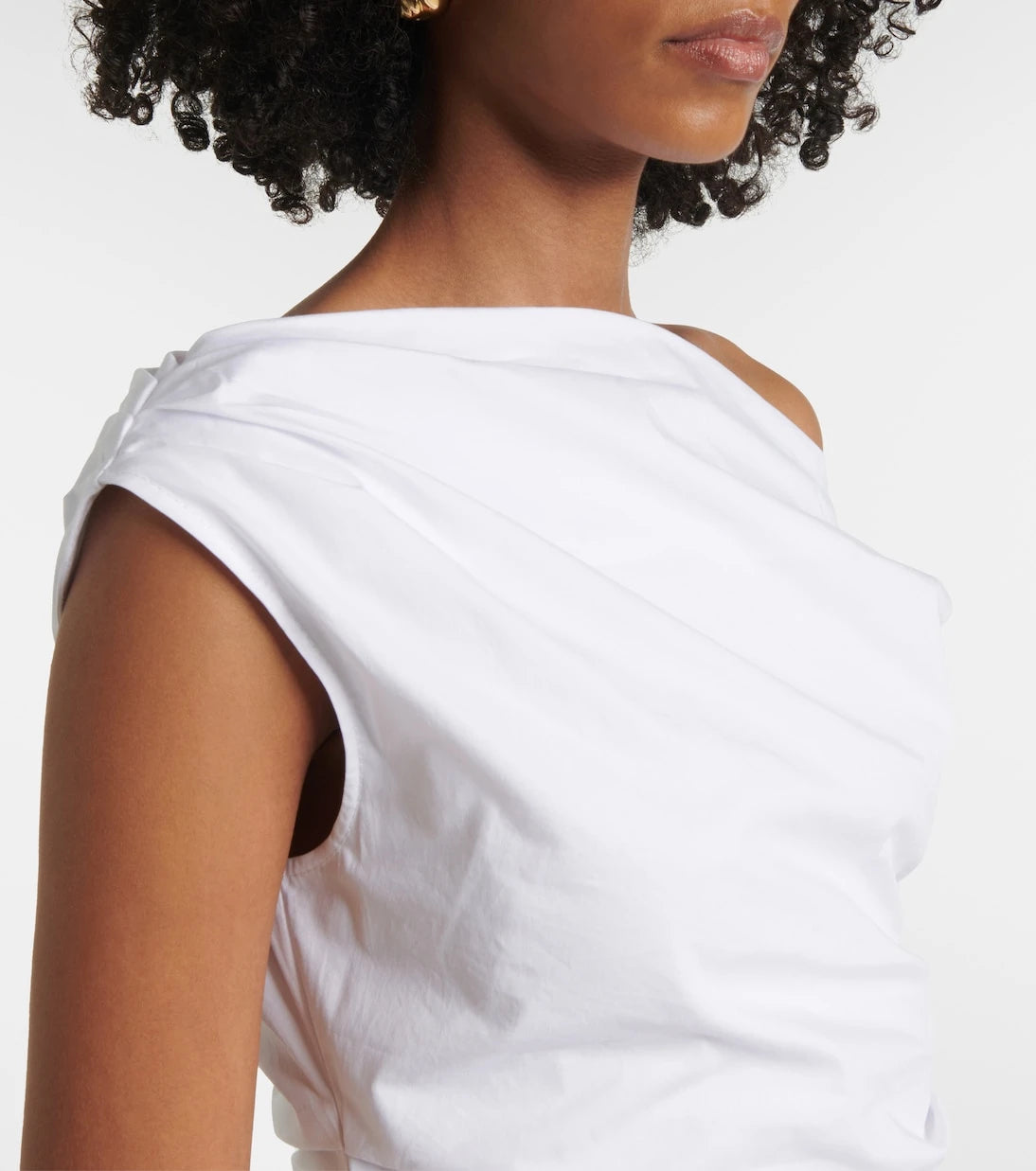 Staud - Phare draped cotton minidress