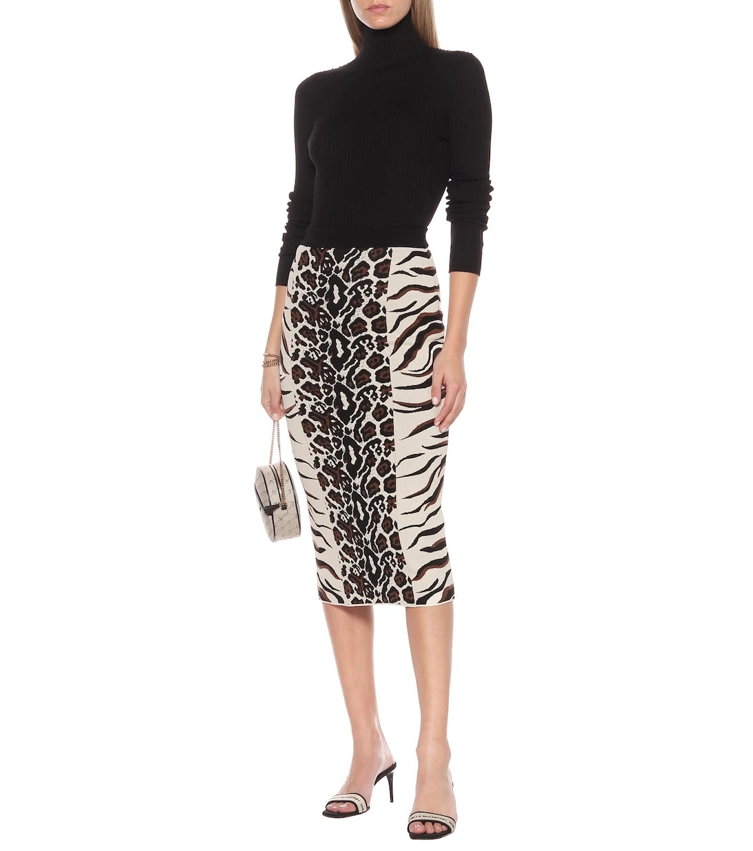 Stella McCartney - Animal-jacquard midi skirt