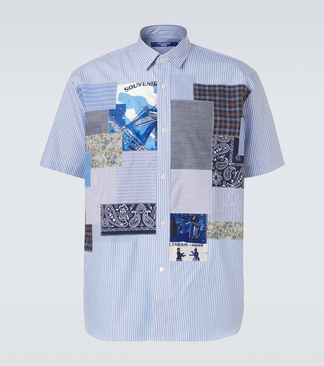 Junya Watanabe - Patchwork striped cotton shirt