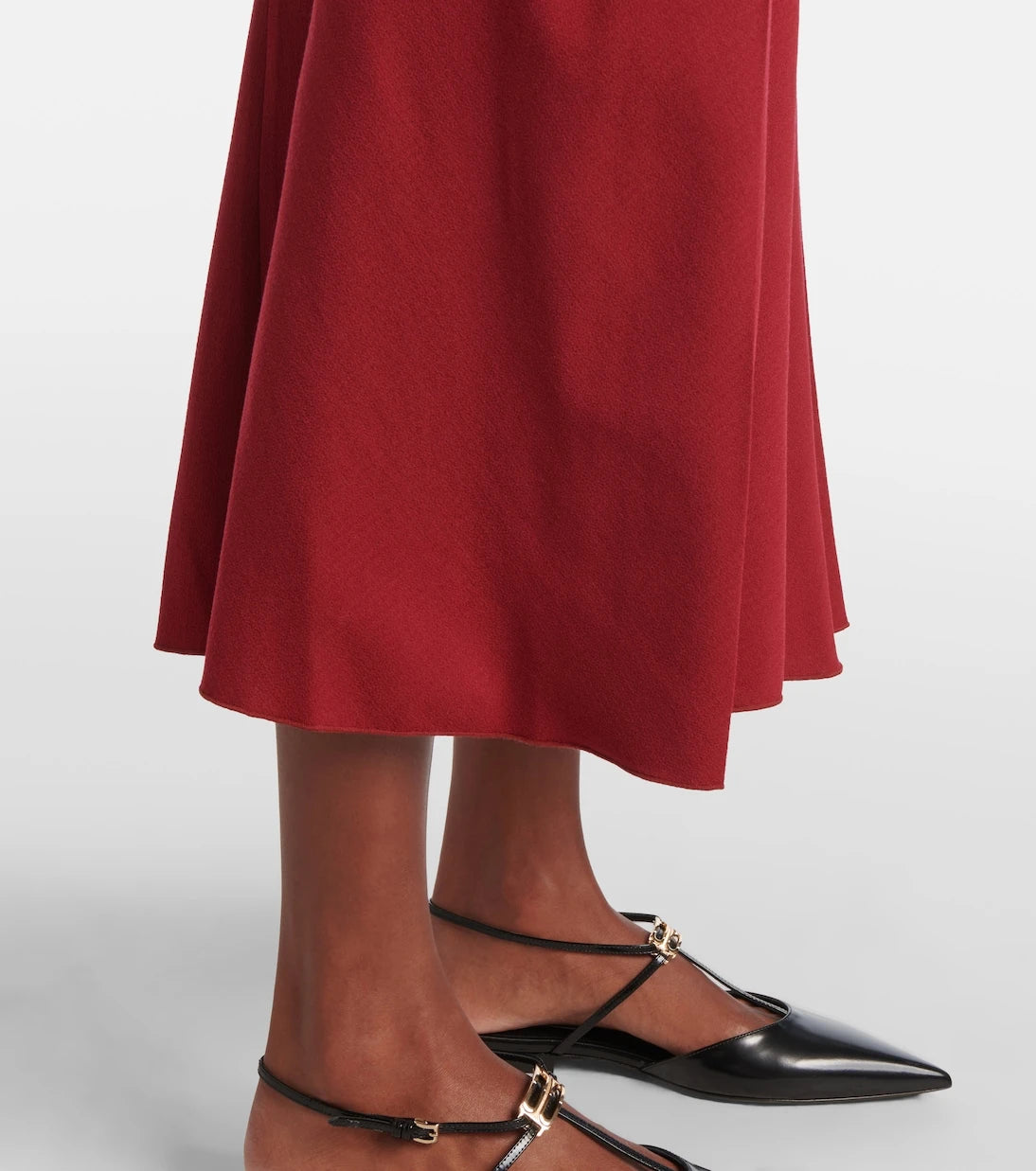 Victoria Beckham - Gathered wool-blend midi dress