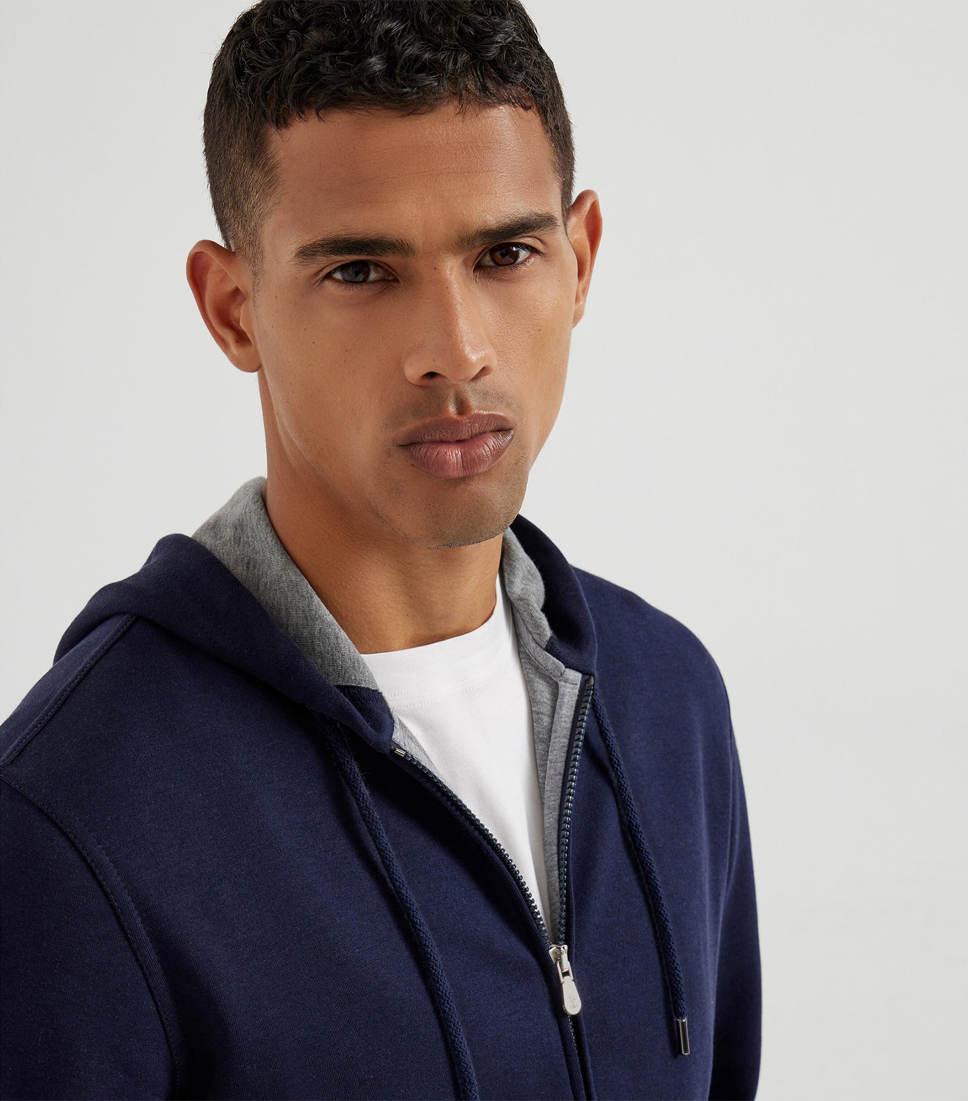 Terry Cotton-Cashmere-Silk Zip-Up Hoodie