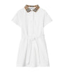 Burberry Kids White Check Collar Polo Dress (3-12 Years)